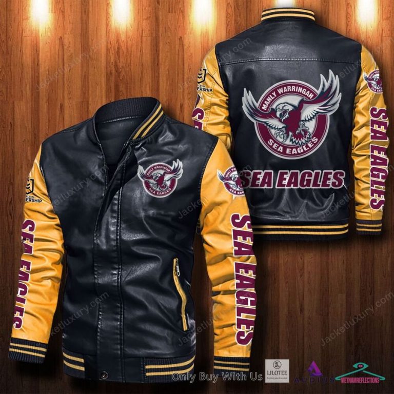 Manly Warringah Sea Eagles Bomber Leather Jacket - Best picture ever
