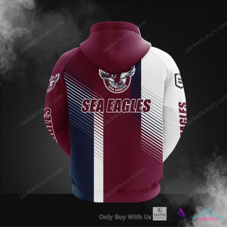 NEW Manly Warringah Sea Eagles Red White Hoodie, Shirt