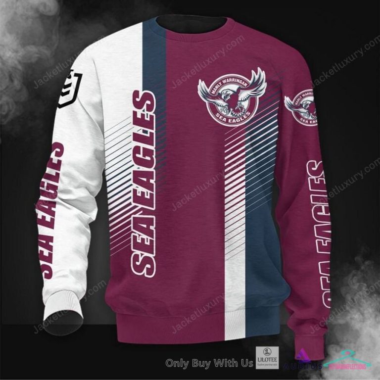 NEW Manly Warringah Sea Eagles Red White Hoodie, Shirt