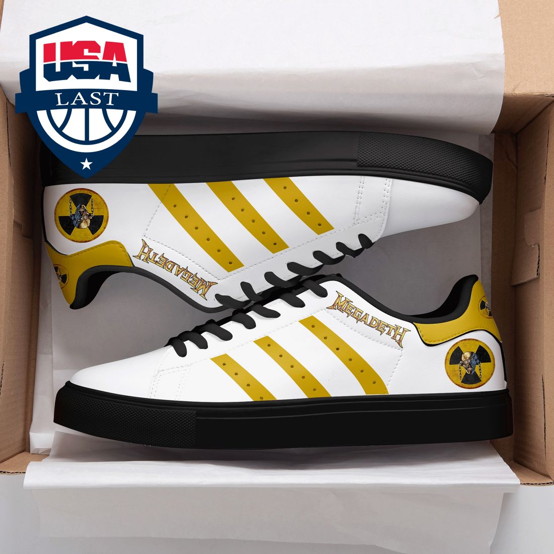 Megadeth Yellow Stripes Stan Smith Low Top Shoes