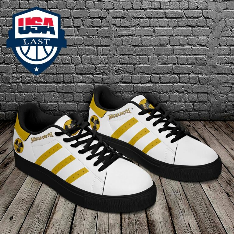 Megadeth Yellow Stripes Stan Smith Low Top Shoes - Nice photo dude