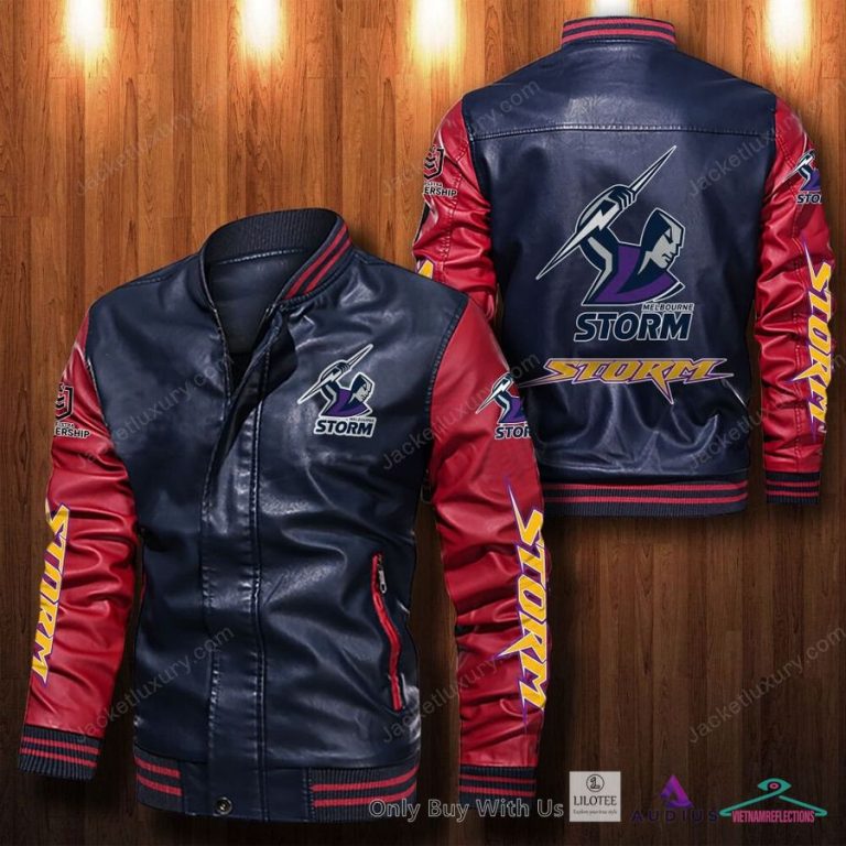 Melbourne Storm Bomber Leather Jacket - Handsome as usual