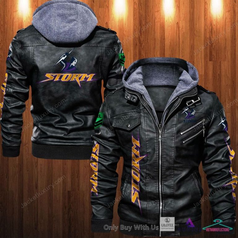 Melbourne Storm Leather Jacket - The beauty has no boundaries in this picture.