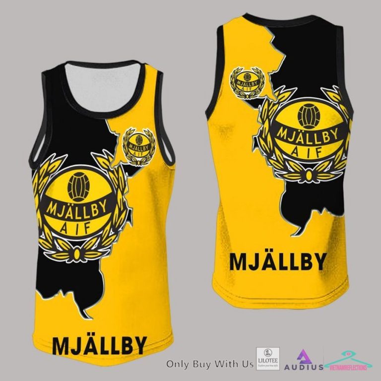 Mjallby AIF Yellow Hoodie, Shirt - Nice elegant click