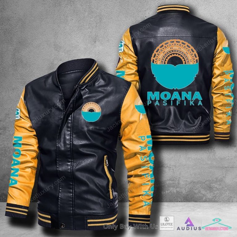 Moana Pasifika Bomber Leather Jacket - Such a scenic view ,looks great.