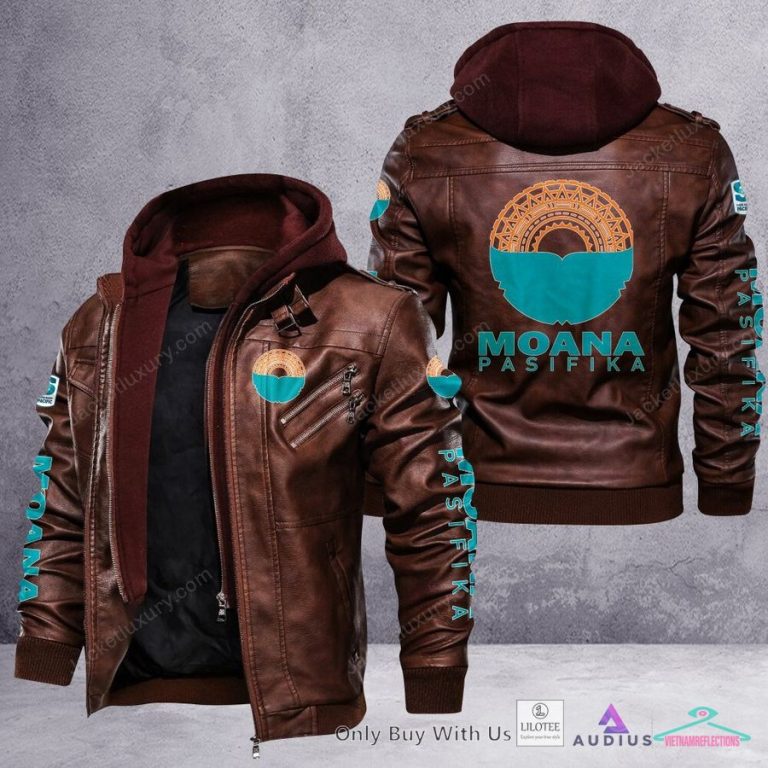 Moana Pasifika Leather Jacket - Generous look