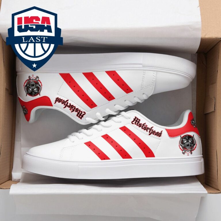 Motorhead Red Stripes Stan Smith Low Top Shoes - Gang of rockstars