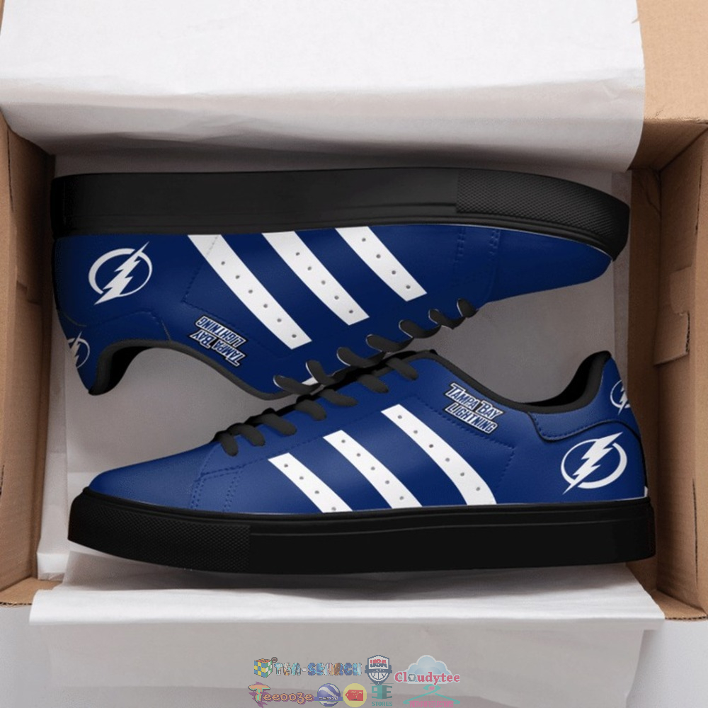 Tampa Bay Lightning White Stripes Stan Smith Low Top Shoes