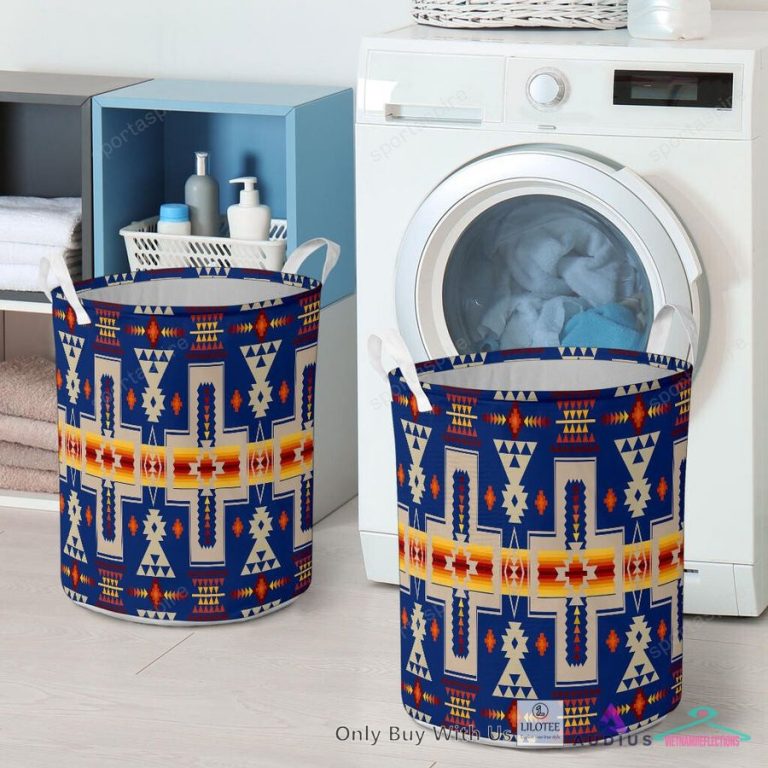 Navy Tribe Design Laundry Basket - You look lazy