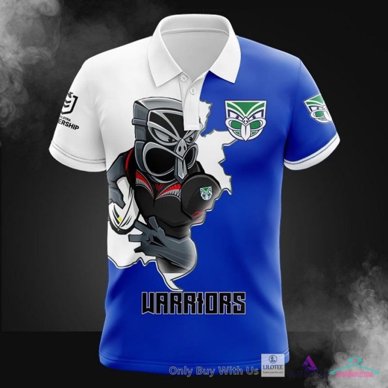 NEW New Zealand Warriors Blue White Hoodie, Shirt