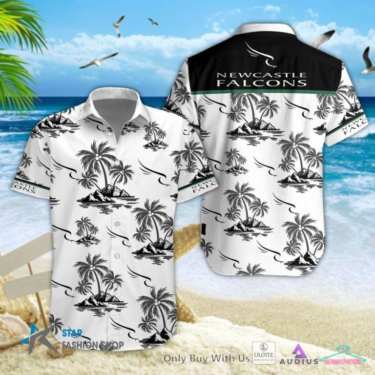 Newcastle Falcons Hawaiian Shirt, Short - Cool look bro