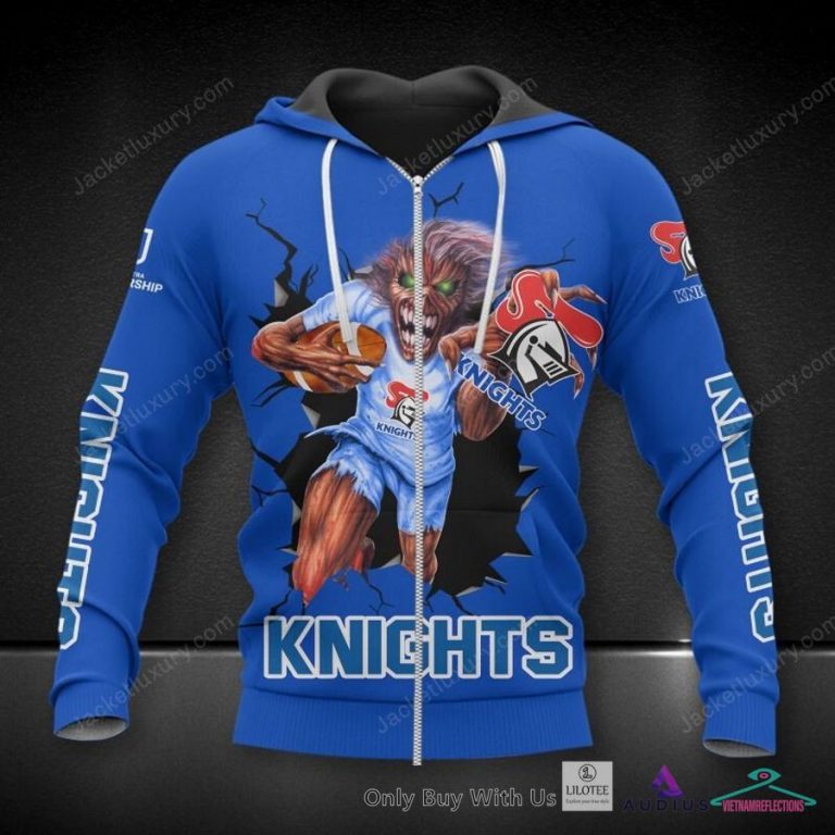 NEW Newcastle Knights Iron Maiden Blue Hoodie, Shirt