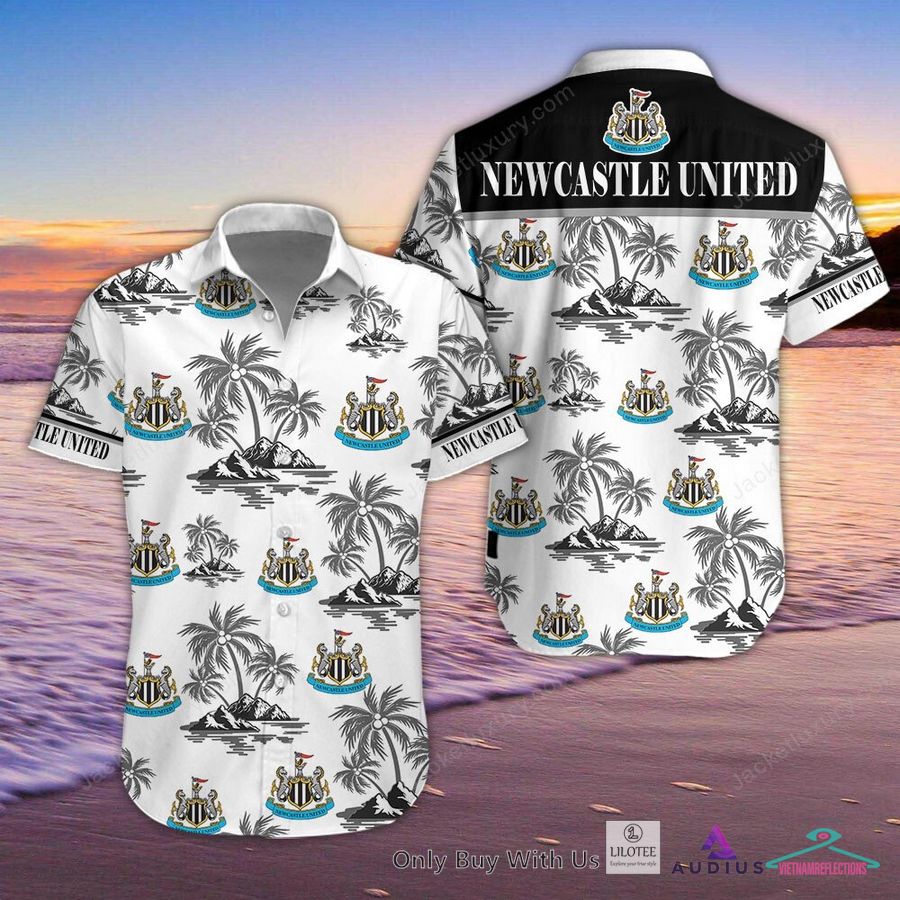 NEW Newcastle United F.C Hawaiian Shirt, Short 1