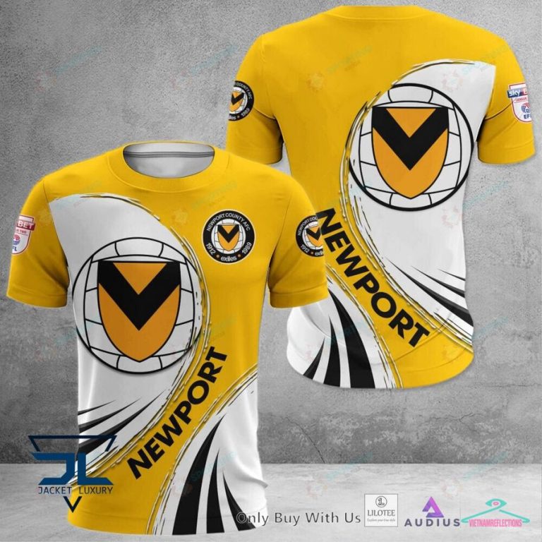 Newport County Yellow White Polo Shirt, hoodie - Lovely smile