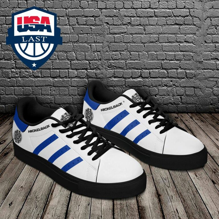 Nickelback Blue Stripes Stan Smith Low Top Shoes - Our hard working soul