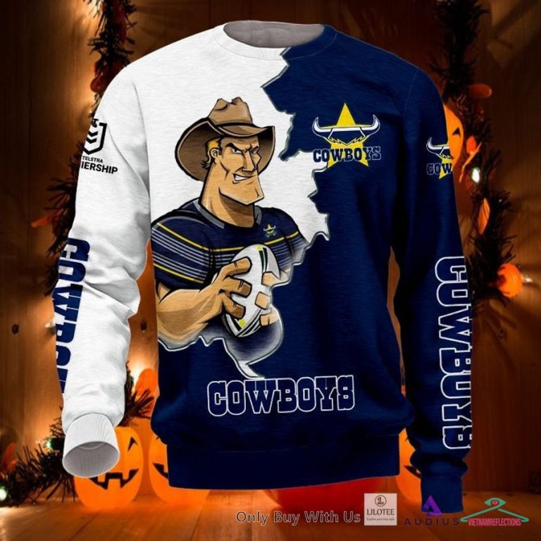 NEW North Queensland Cowboys Blue Hoodie, Shirt
