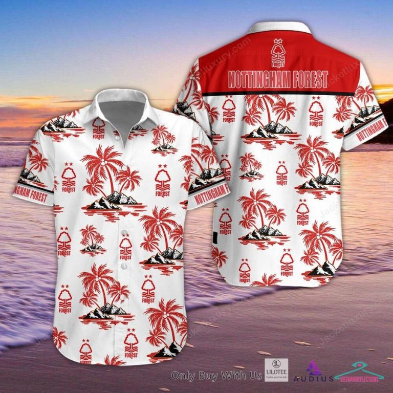 NEW Nottingham Forest F.C Hawaiian Shirt, Short 3