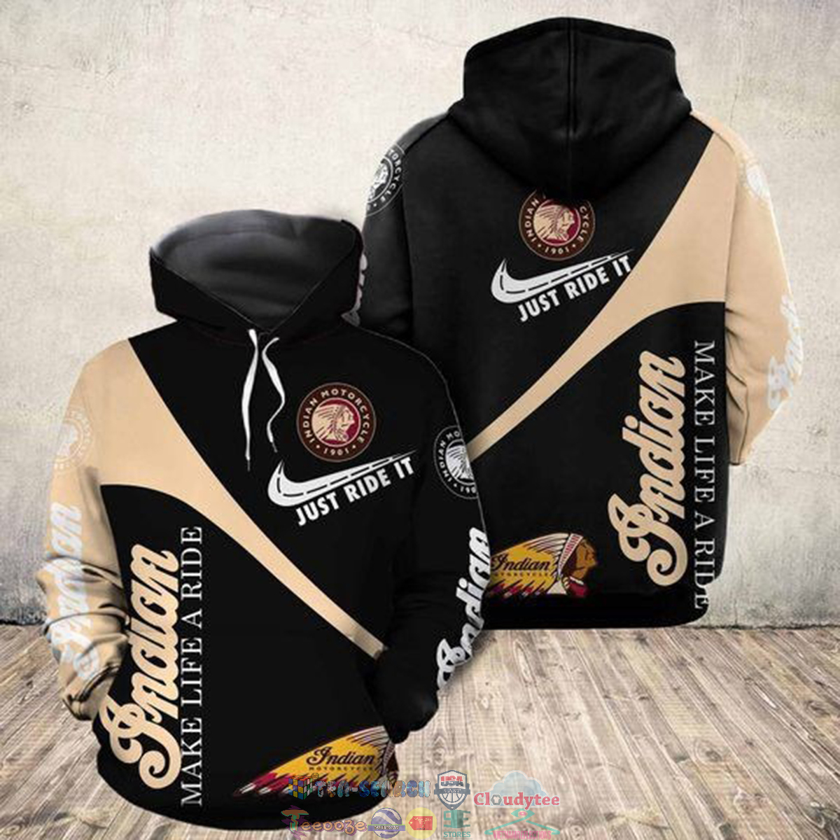 Indian Motorcycle Just Ride It 3D hoodie and t-shirt