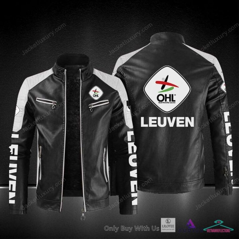 Oud-Heverlee Leuven Block Leather Jacket - Generous look