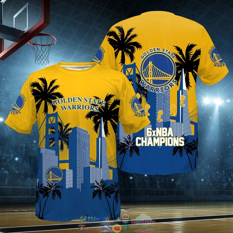 Golden State Warriors 6xNBA Champions 3D Shirt