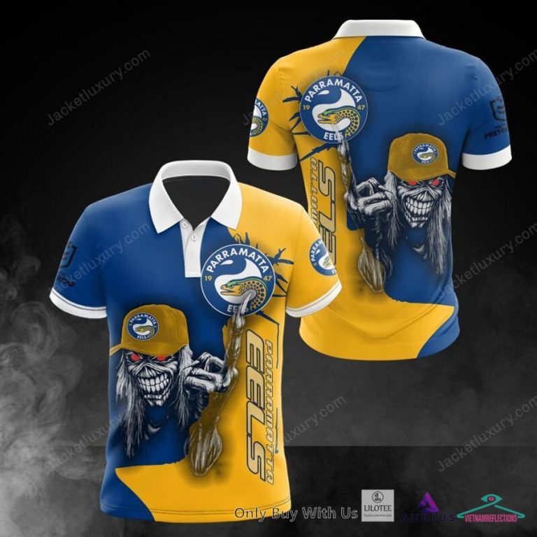 NEW Parramatta Eels Iron Maiden Blue Hoodie, Shirt