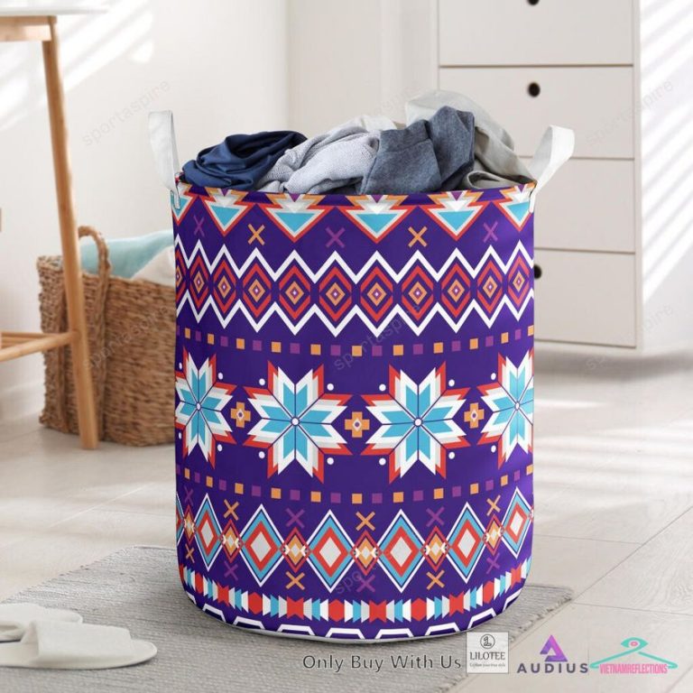 Pattern Native American Purple Laundry Basket - My friends!