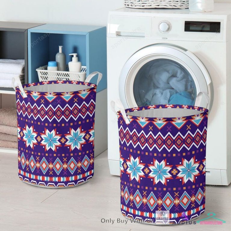 Pattern Native American Purple Laundry Basket - You guys complement each other