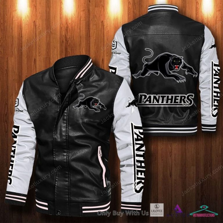 Penrith Panthers Bomber Leather Jacket - Sizzling