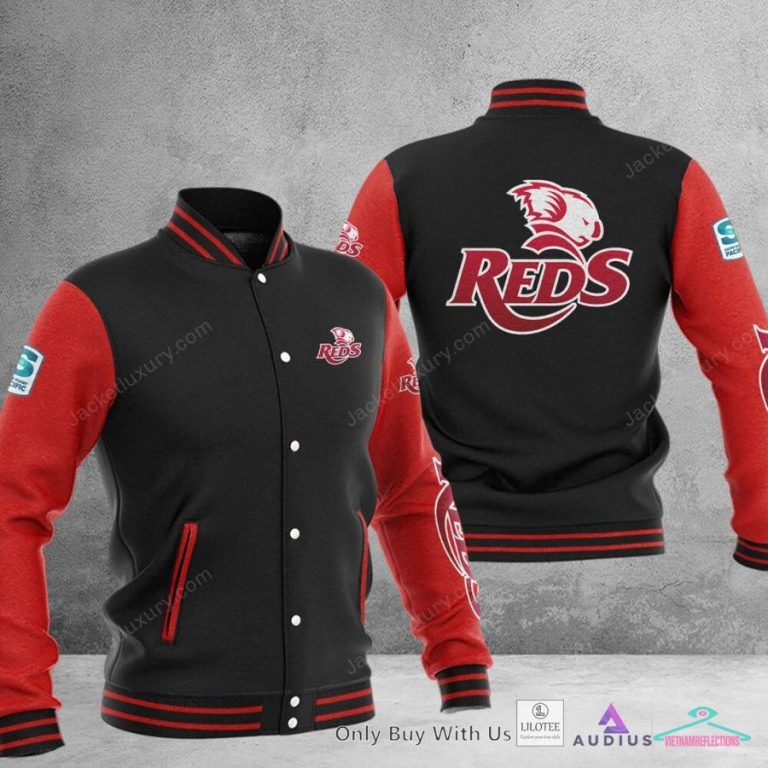 Queensland Reds Baseball Jacket - Your face is glowing like a red rose