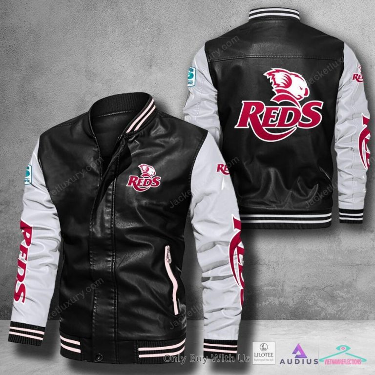 Queensland Reds Bomber Leather Jacket - Oh my God you have put on so much!
