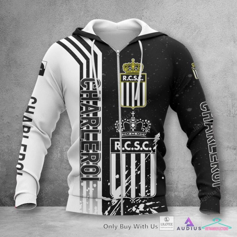 R. Charleroi S.C Black and White Hoodie, Shirt - Mesmerising