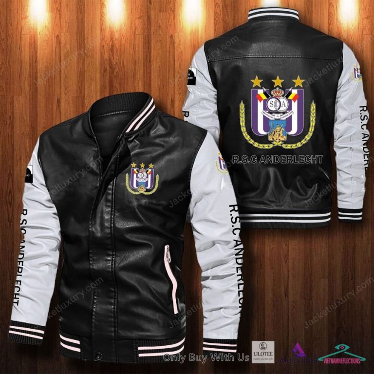 R.S.C. Anderlecht Bomber Leather Jacket - You look different and cute