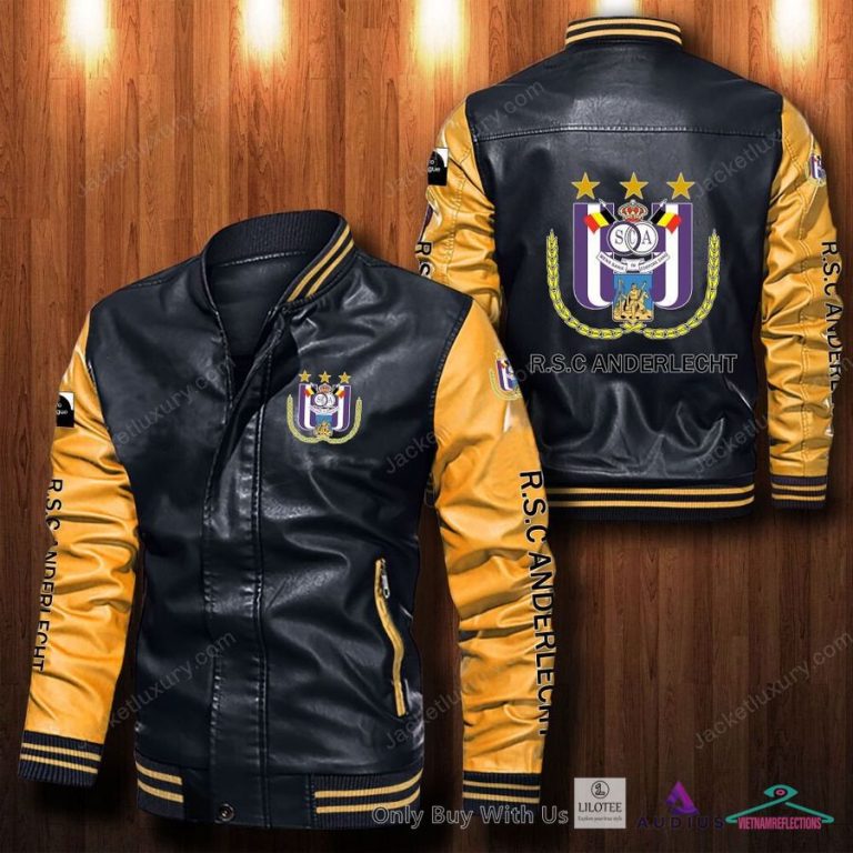 R.S.C. Anderlecht Bomber Leather Jacket - Unique and sober