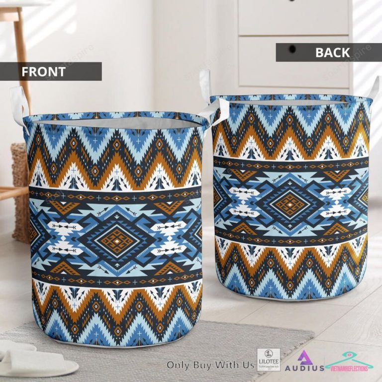 Retro Colors Tribal Seamless Laundry Basket - Loving click