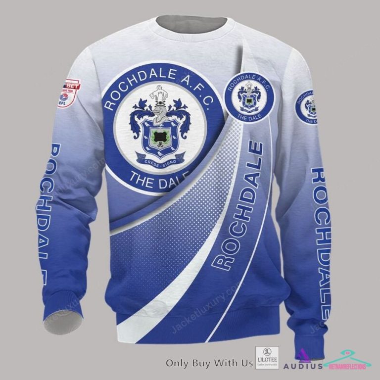 Rochdale AFC Blue Polo Shirt, Hoodie - Long time