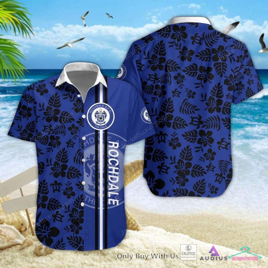 Rochdale AFC Hibicus Hawaiian Shirt - The power of beauty lies within the soul.