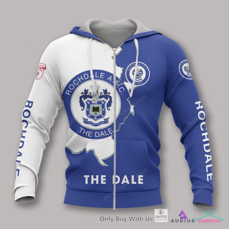 Rochdale AFC The Dale blue Polo Shirt, hoodie - Nice Pic