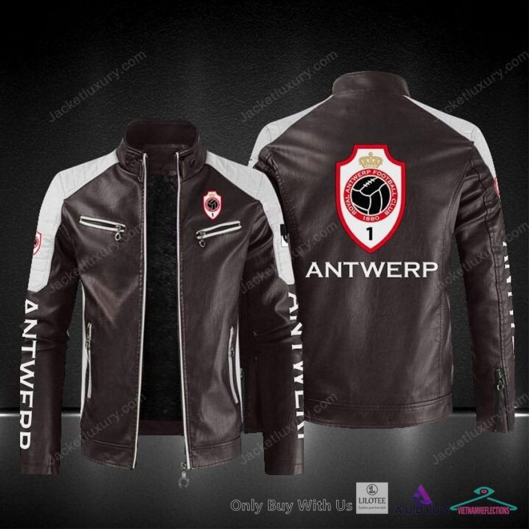 Royal Antwerp F.C Block Leather Jacket - Best click of yours