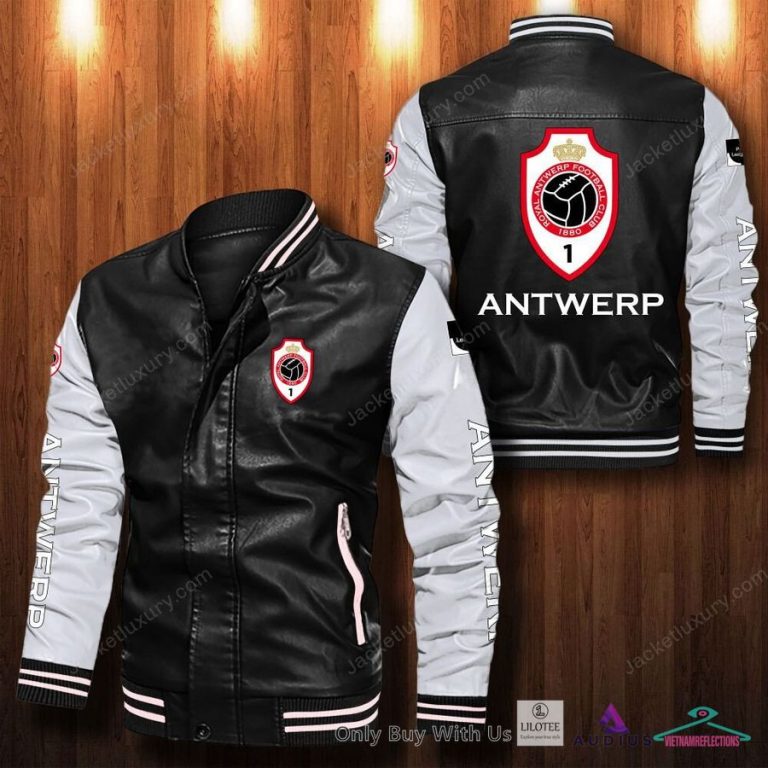 Royal Antwerp F.C Bomber Leather Jacket - Nice place and nice picture