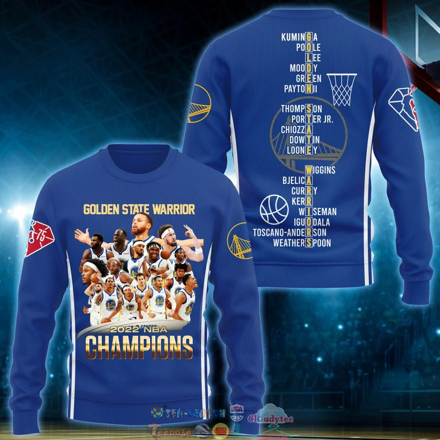 Golden State Warriors 2022 NBA Champions 3D Shirt 3