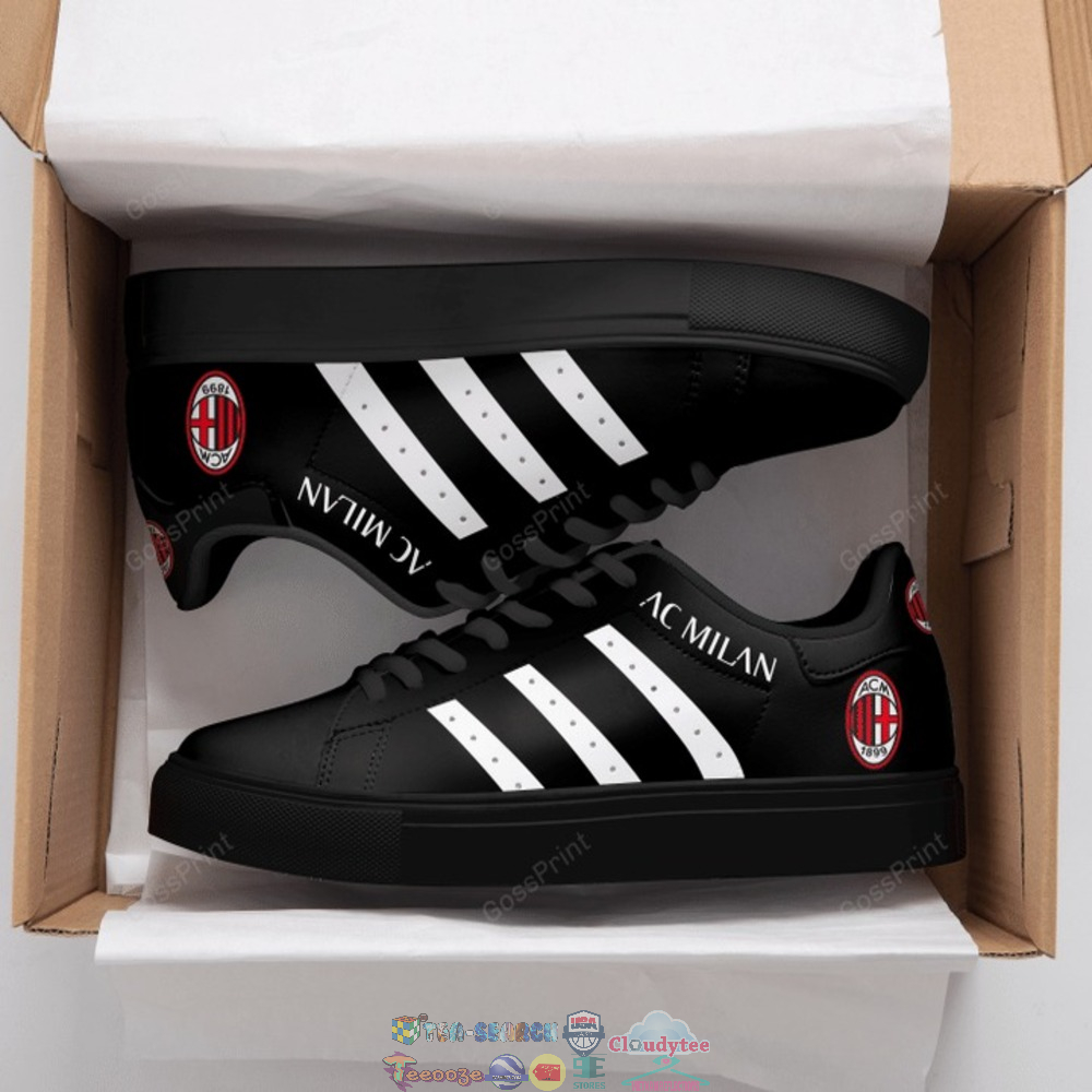 AC Milan White Stripes Style 2 Stan Smith Low Top Shoes