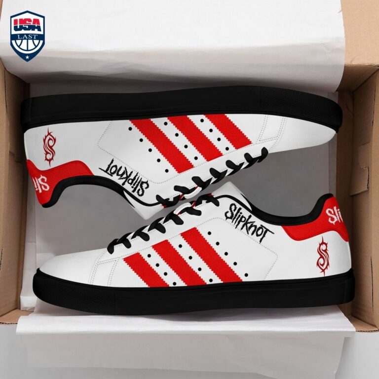 Slipknot Red Stripes Stan Smith Low Top Shoes - Rocking picture