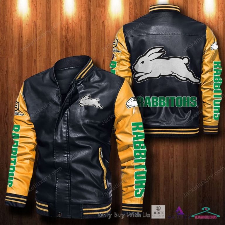 South Sydney Rabbitohs Bomber Leather Jacket - Good click