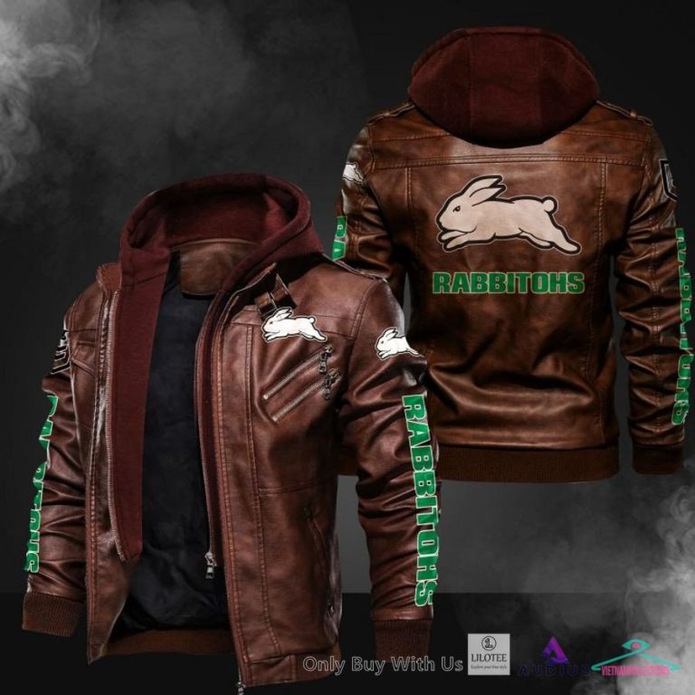 South Sydney Rabbitohs Leather Jacket - Natural and awesome