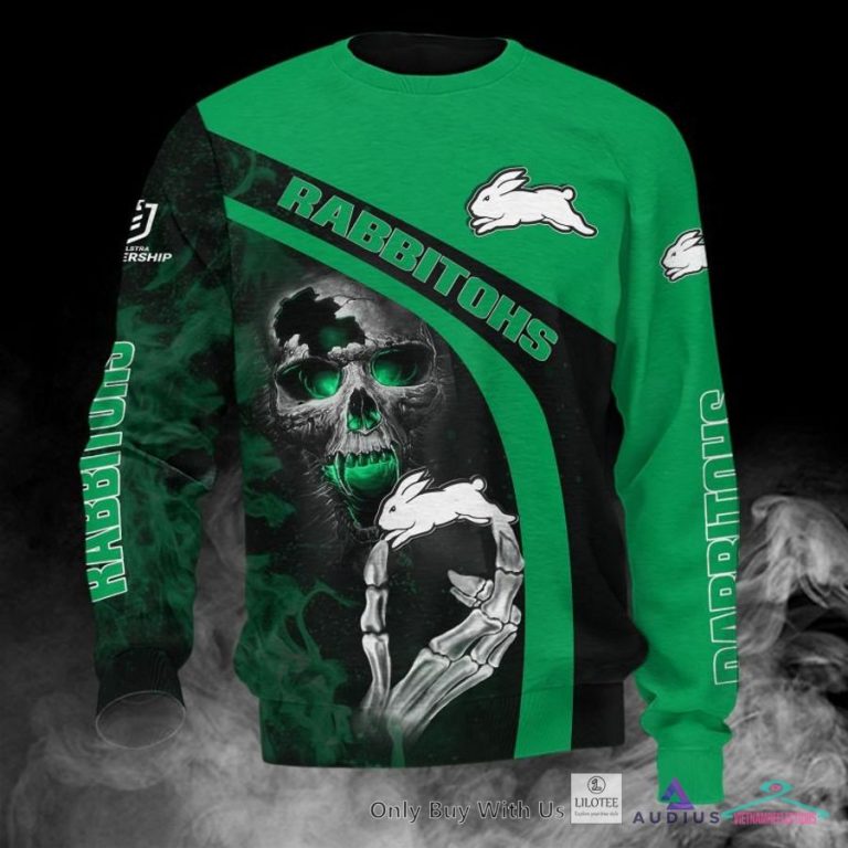 South Sydney Rabbitohs Skull Green Hoodie, Polo Shirt - Rocking picture