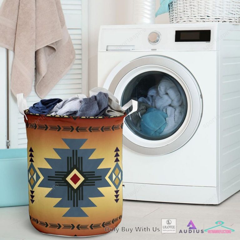 Southwest Blue Symbol Laundry Basket - You look so healthy and fit