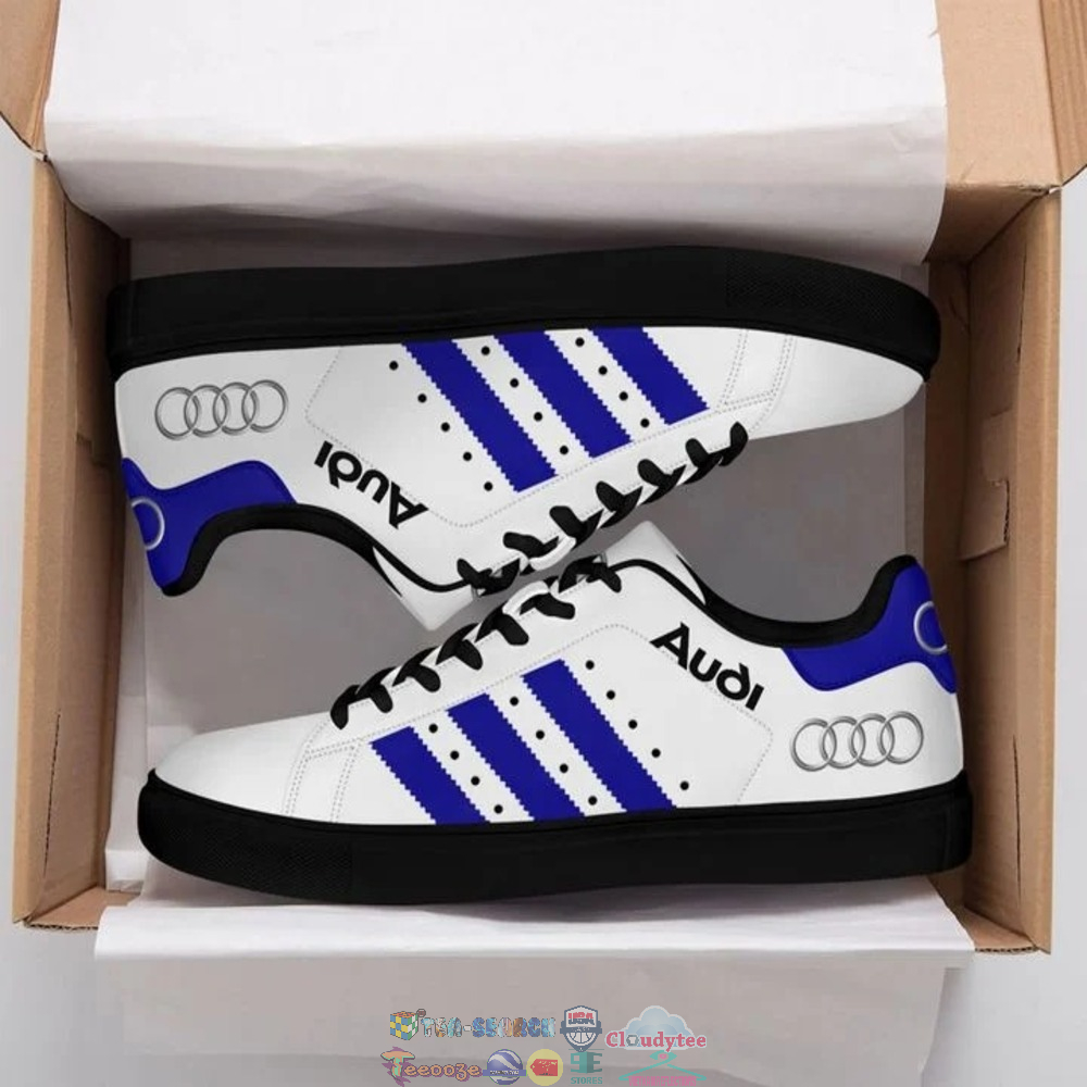 Audi Blue Stripes Style 2 Stan Smith Low Top Shoes