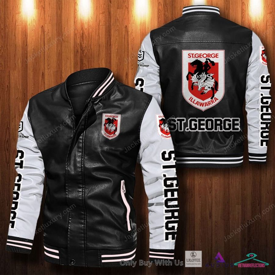 St. George Illawarra Dragons Bomber Leather Jacket - You look fresh in nature