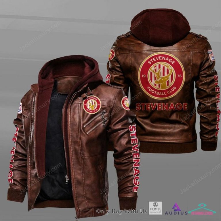 Stevenage Football Club Leather Jacket - Your face is glowing like a red rose