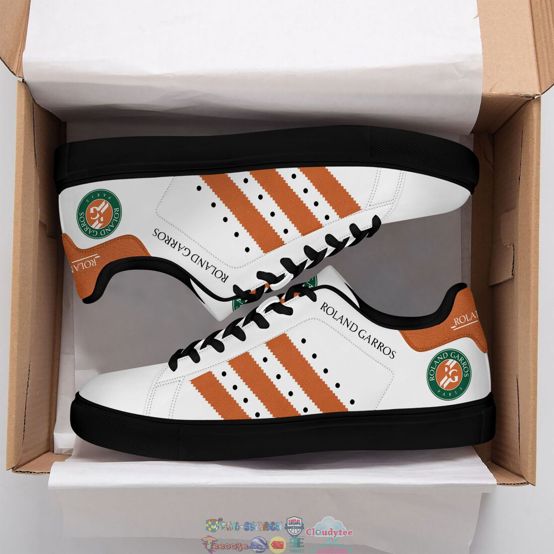 Roland-Garros Orange Stripes Style 2 Stan Smith Low Top Shoes